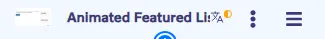 Animated Featured List block - Page structure