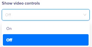 Hero Block - Background Video controls setting