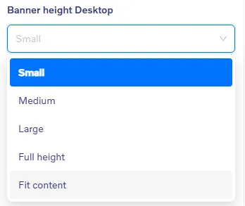 Callout Block - Banner height settings