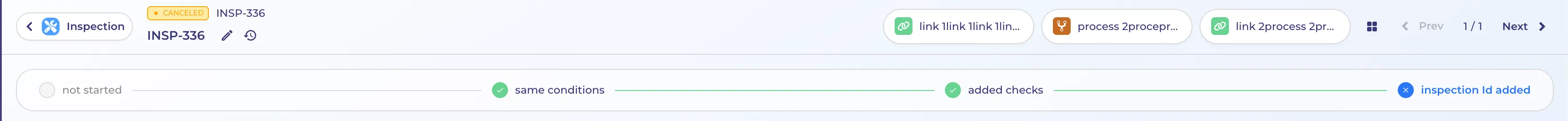 Example - Canceled process