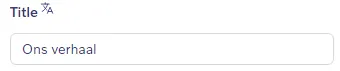 Topic block - Text settings - Title