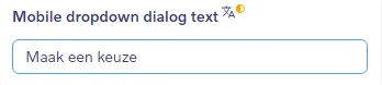 Tab Links block - Mobile dropdown settings