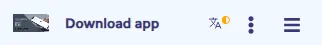 Download App block - Page structure
