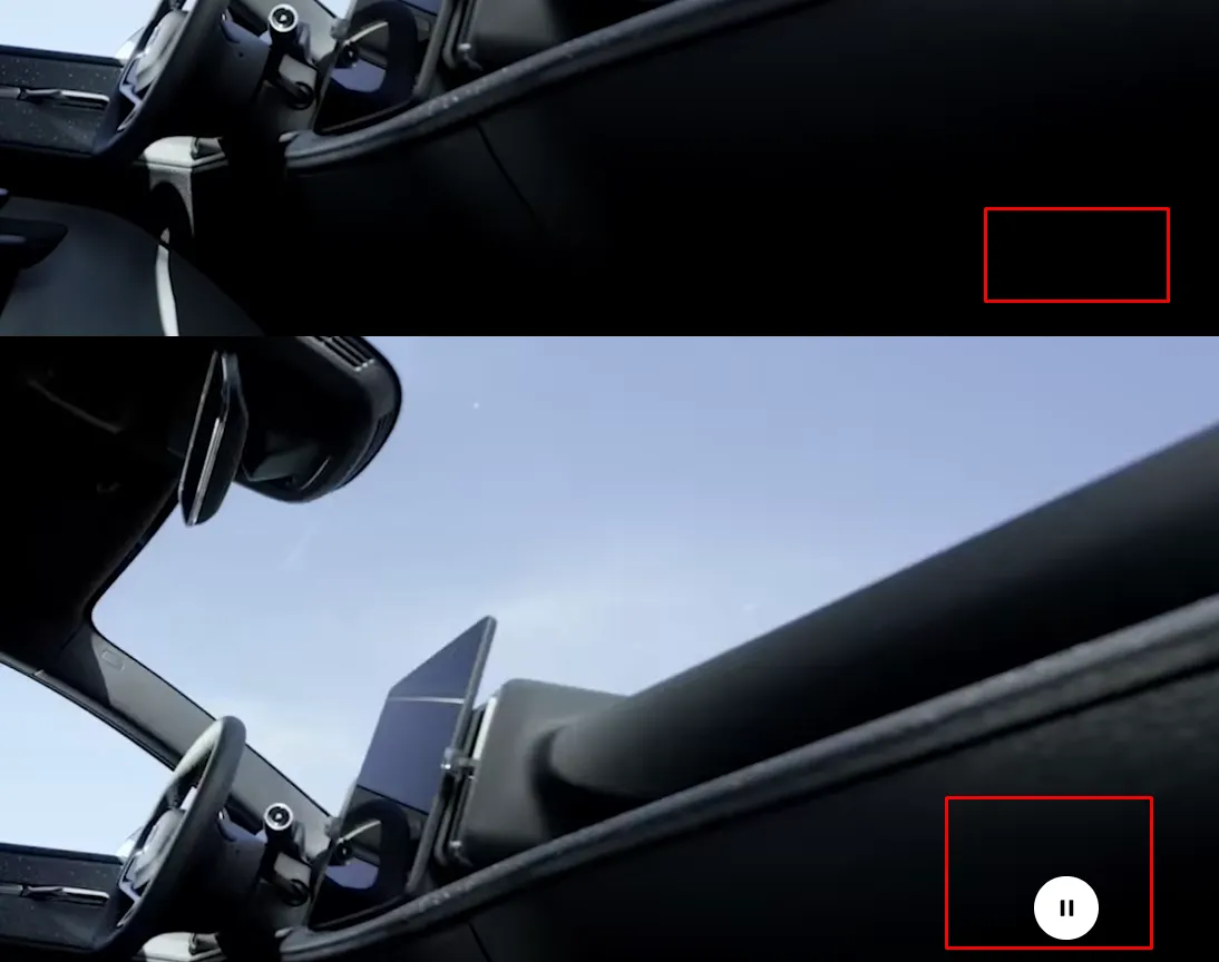 Hero block. Video controls example.