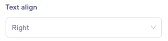 Topic block - Text settings - Text align