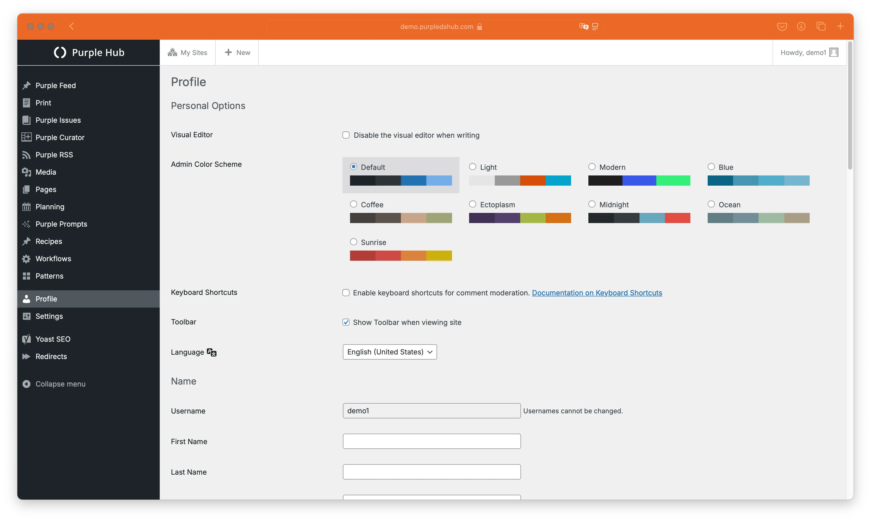 The old design is dark and crowded, displaying many items that are not directly related to day-to-day operations.