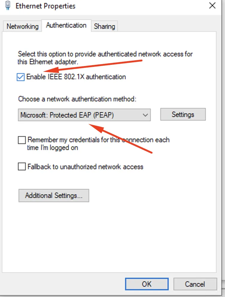 Windows: Supplicant config