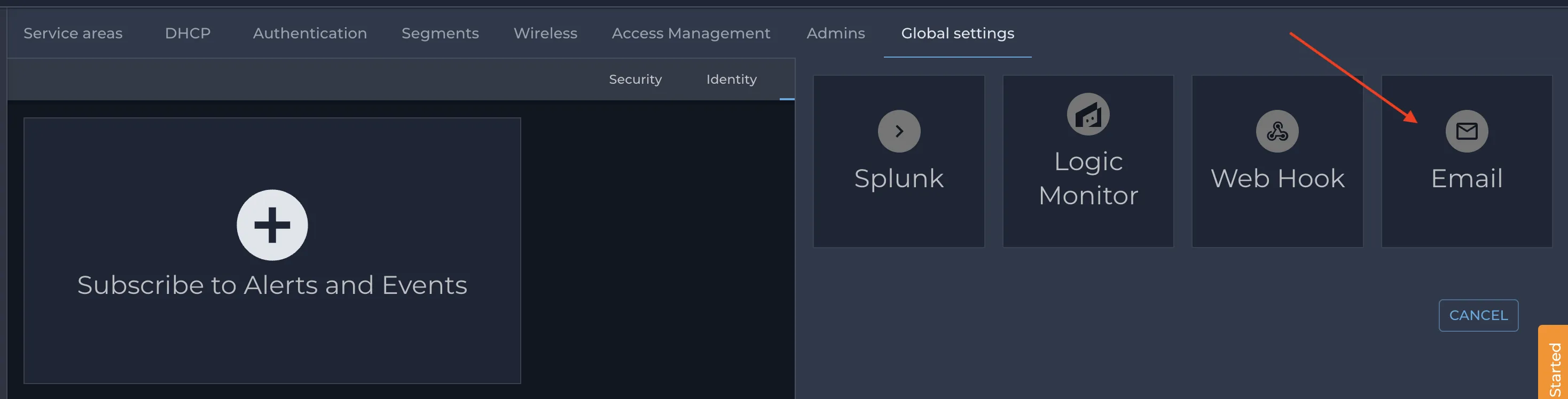 Network Setup: Subscriptions config Network Setup: Subscriptions config
