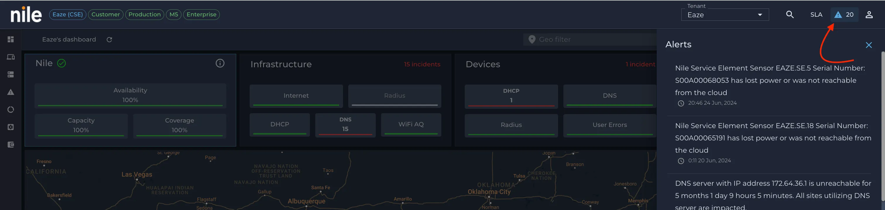 Nile portal: Alerts info Nile portal: Alerts info