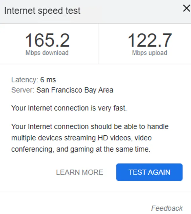 Speed test Speed test