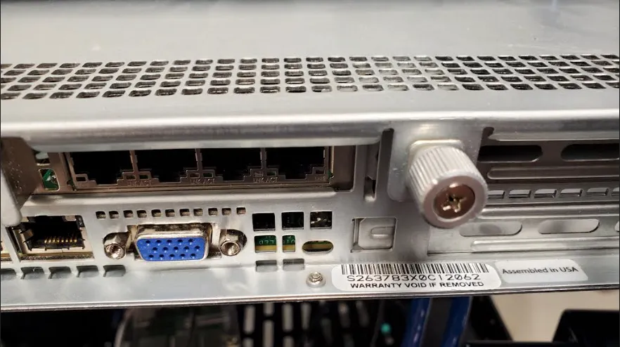 Headend: Rear side view