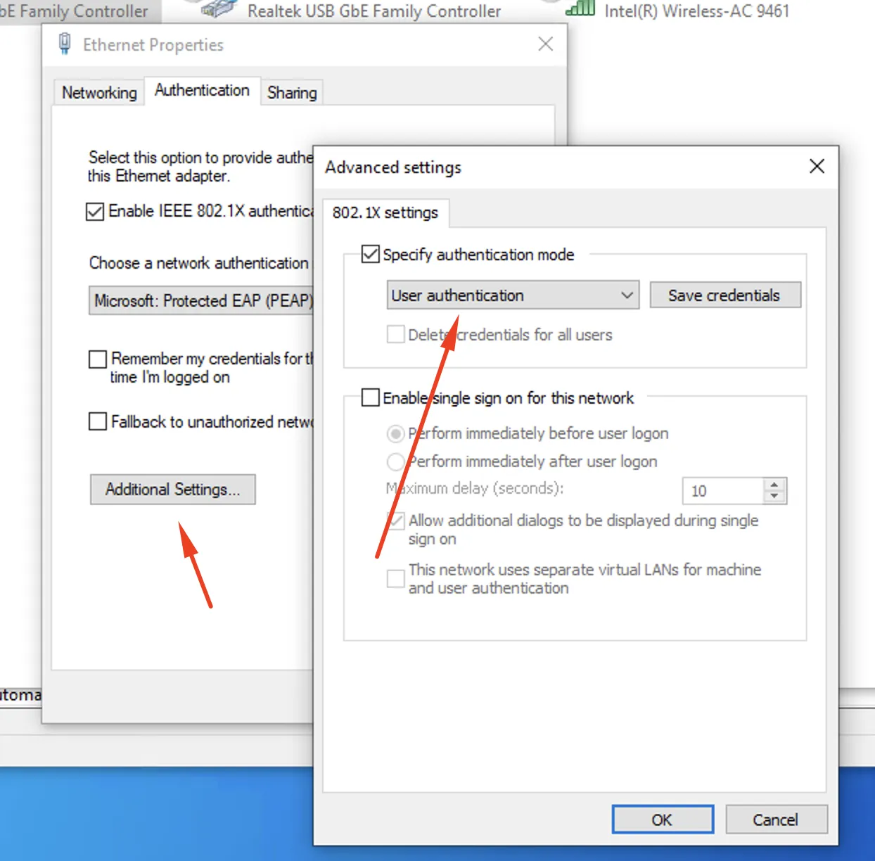 Windows: Supplicant config