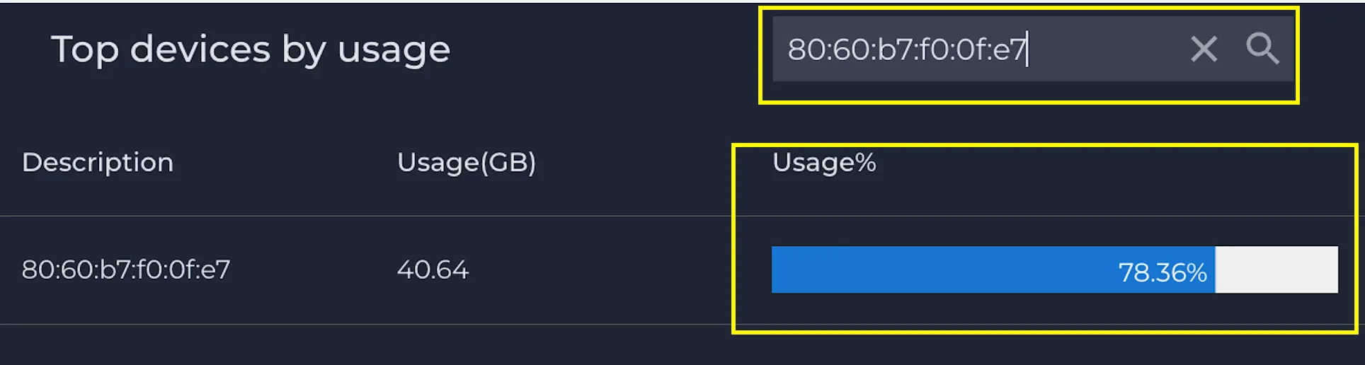 Nile Portal: Search devices by MAC address Nile Portal: Search devices by MAC address