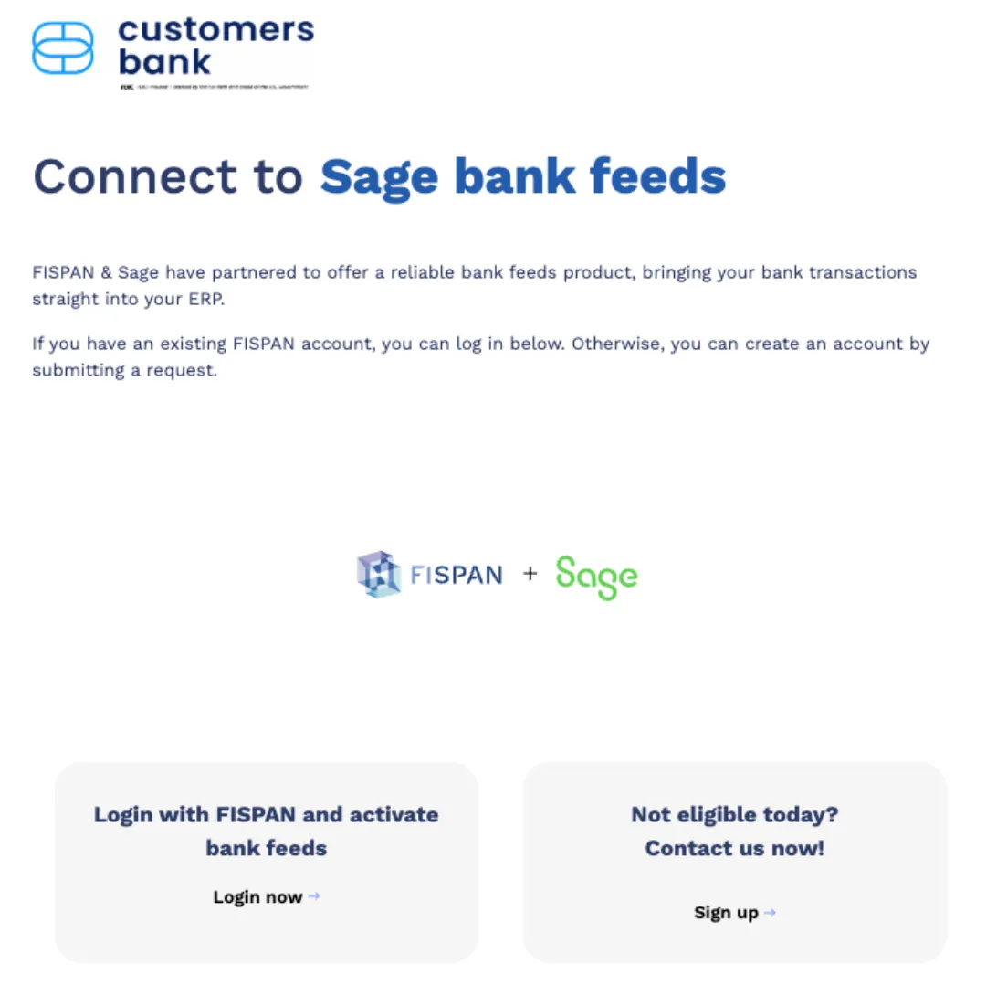 Connect Bank Feeds