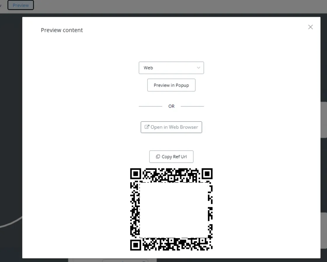 ทดลองใชืงาน สำหรับ web bot เลือกไปที่ Preview แล้กด"Preview in popup"