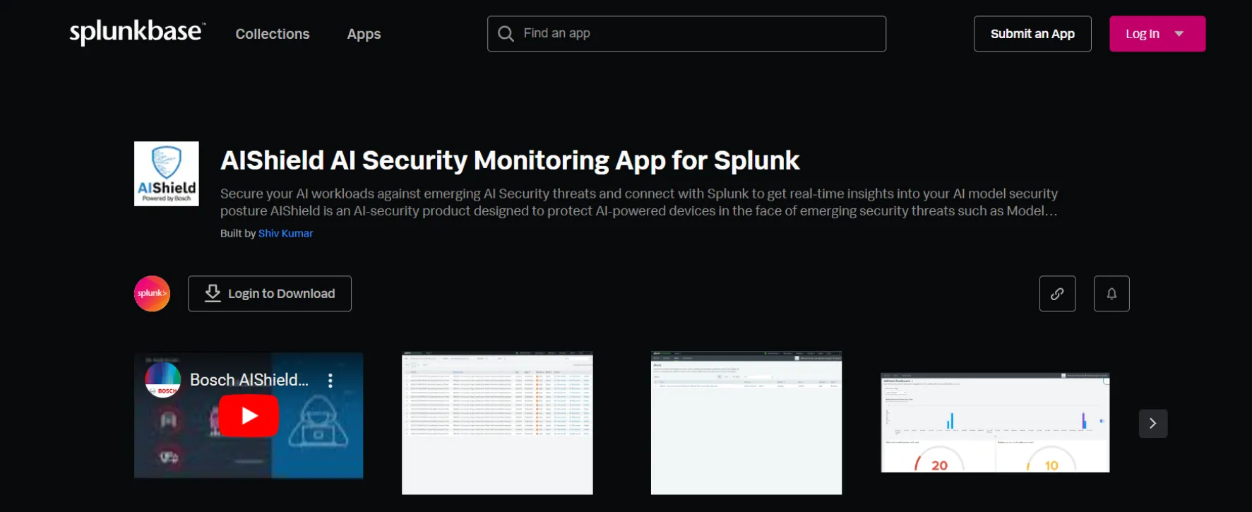 AIShield AI security Monitoring app for Splunk