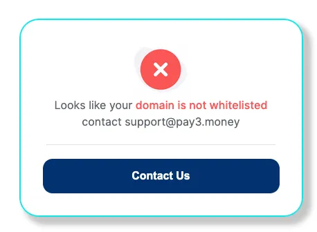 Image of domain not whitelisted error