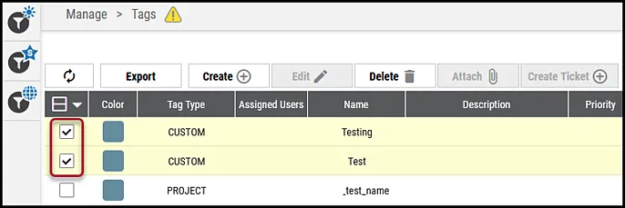 Delete Tags - Select Tags for Deletion Delete Tags - Select Tags for Deletion