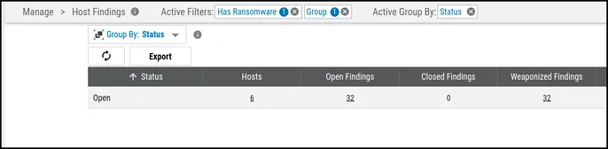 Group By FAQ - Filter - Status