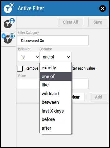 Active Filters - Operator