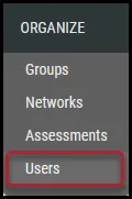 Navigation - Organize - Users