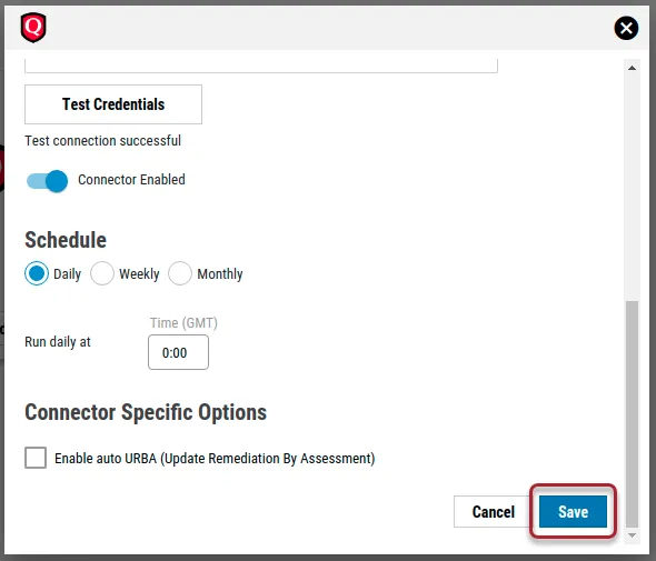 Nessus Connector - Save Button Location Nessus Connector - Save Button Location