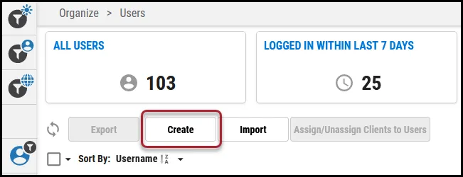 Create User - Create User Button Location