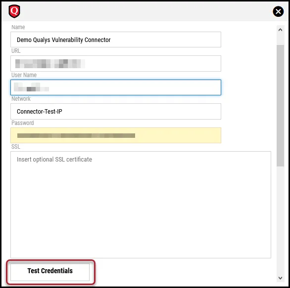 Qualys Vuln Connector - Connector Configuration