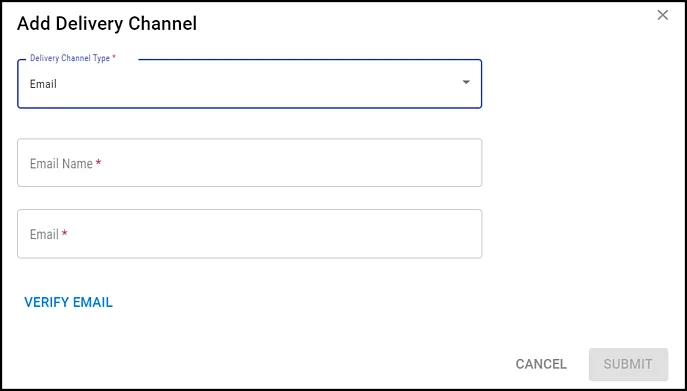 Notifications - Add Delivery Channel Notifications - Add Delivery Channel