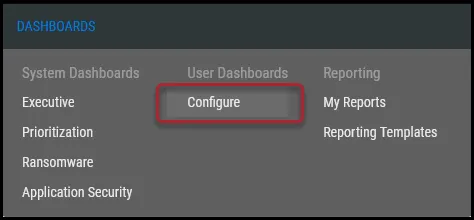 Configurable Dashboards - Configure Menu Location Configurable Dashboards - Configure Menu Location