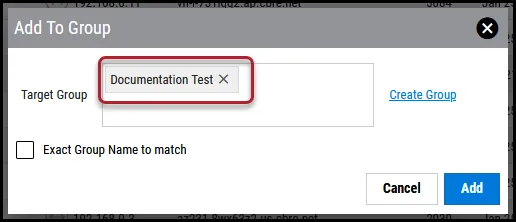 Add Host to Group - Added Target Group Add Host to Group - Added Target Group