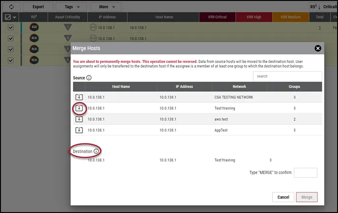 Duplicate Assets - Target and Destination