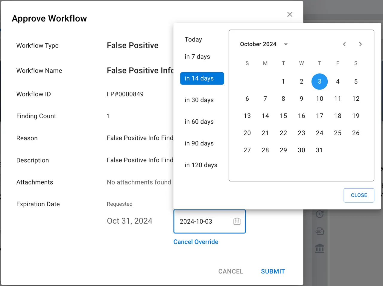 Workflow Approve - Submit Button Location