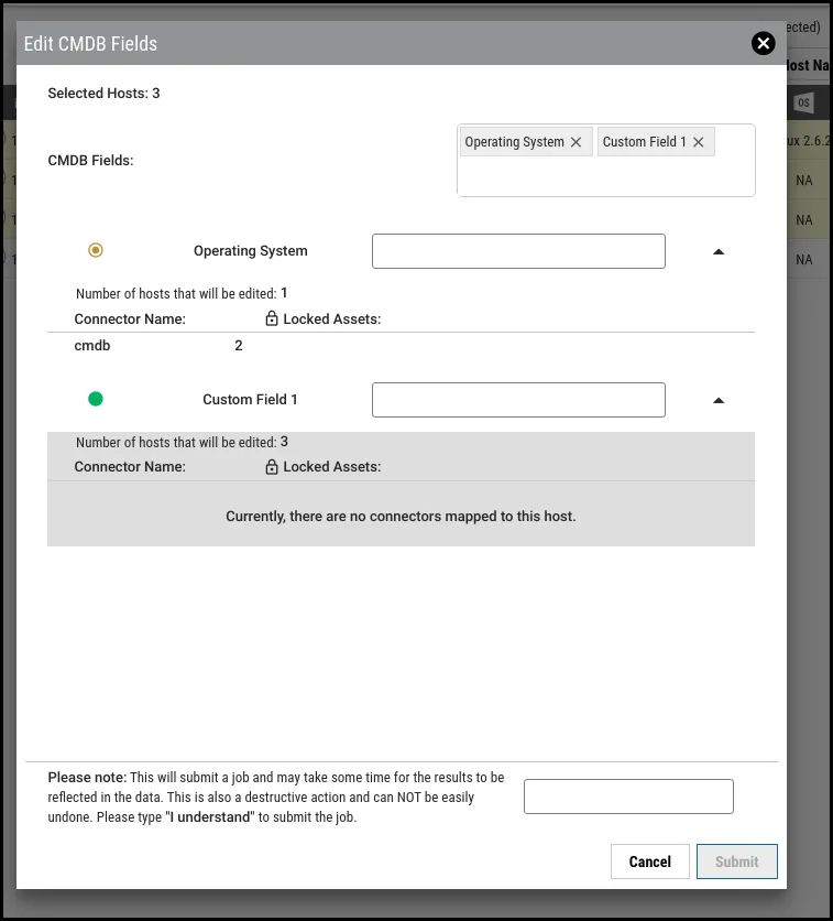 ServiceNow CMDB - Edit CMDB Fields - Yellow Circle