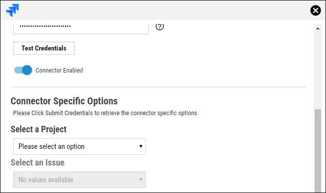 Jira Connector Guide - Drop-Down Menus