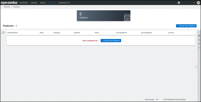Playbooks - Create New Playbook