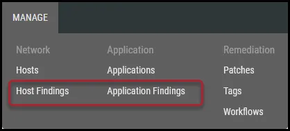 Assign Finding Self - Host and Application Findings Locations