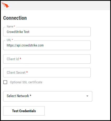 Crowdstrike Connector - Connection Window