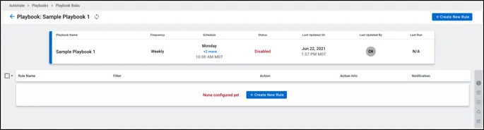 Playbooks - Before Creating Rules