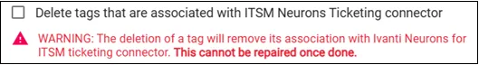 Ivanti ITSM Connector - Ticket Status Settings