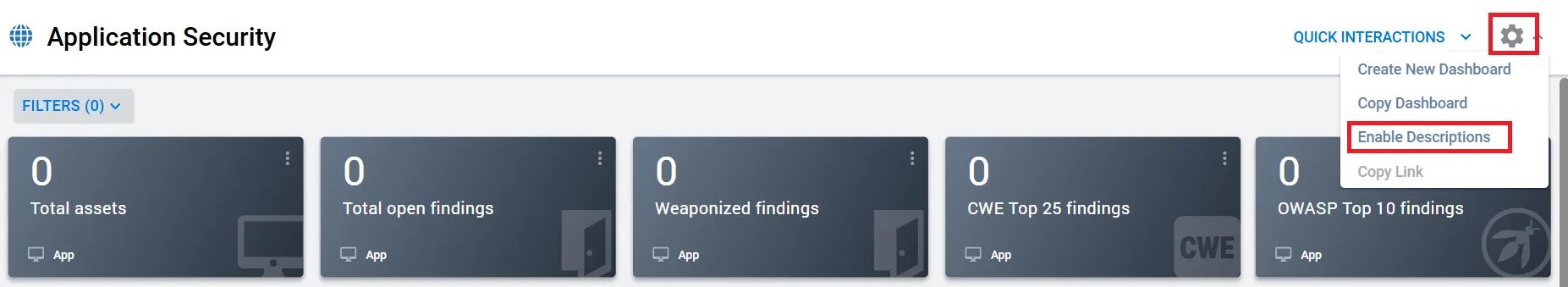 Print Dashboard - Description Control