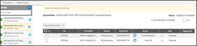 Fortify - Uploads Page