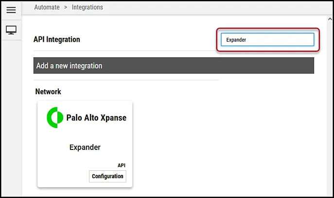 Xpanse Expander - Search for Connector