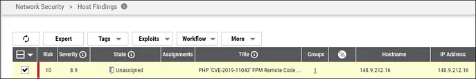 Jira Connector Guide - Selecting Host Finding Vulnerability