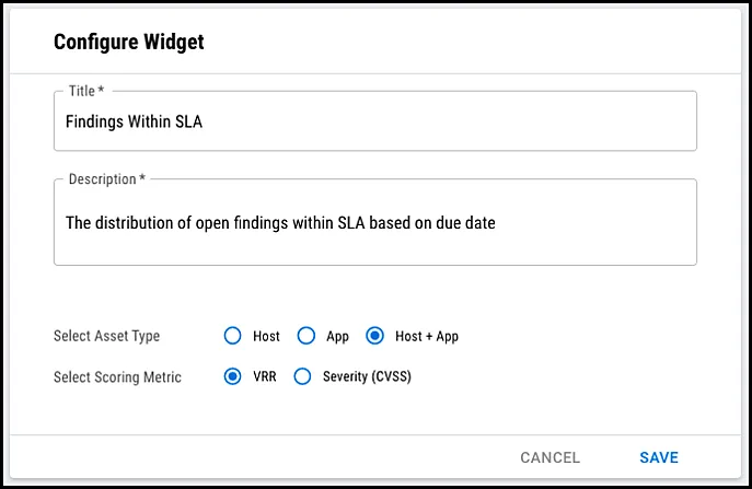 Widget Configuration - Configure Widget Menu