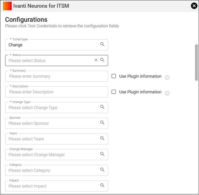ITSM Connector Change