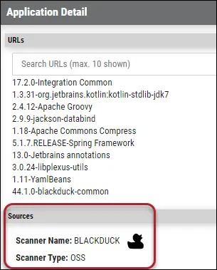Black Duck Guide - Applications Detail Pane