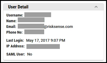 Users Page - User Detail Pane