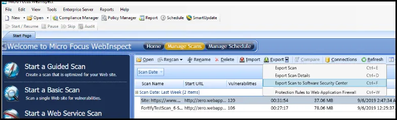 Fortify Scan - Export Scan Location