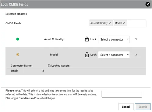 ServiceNow CMDB - Locked Assets - Yellow Circle